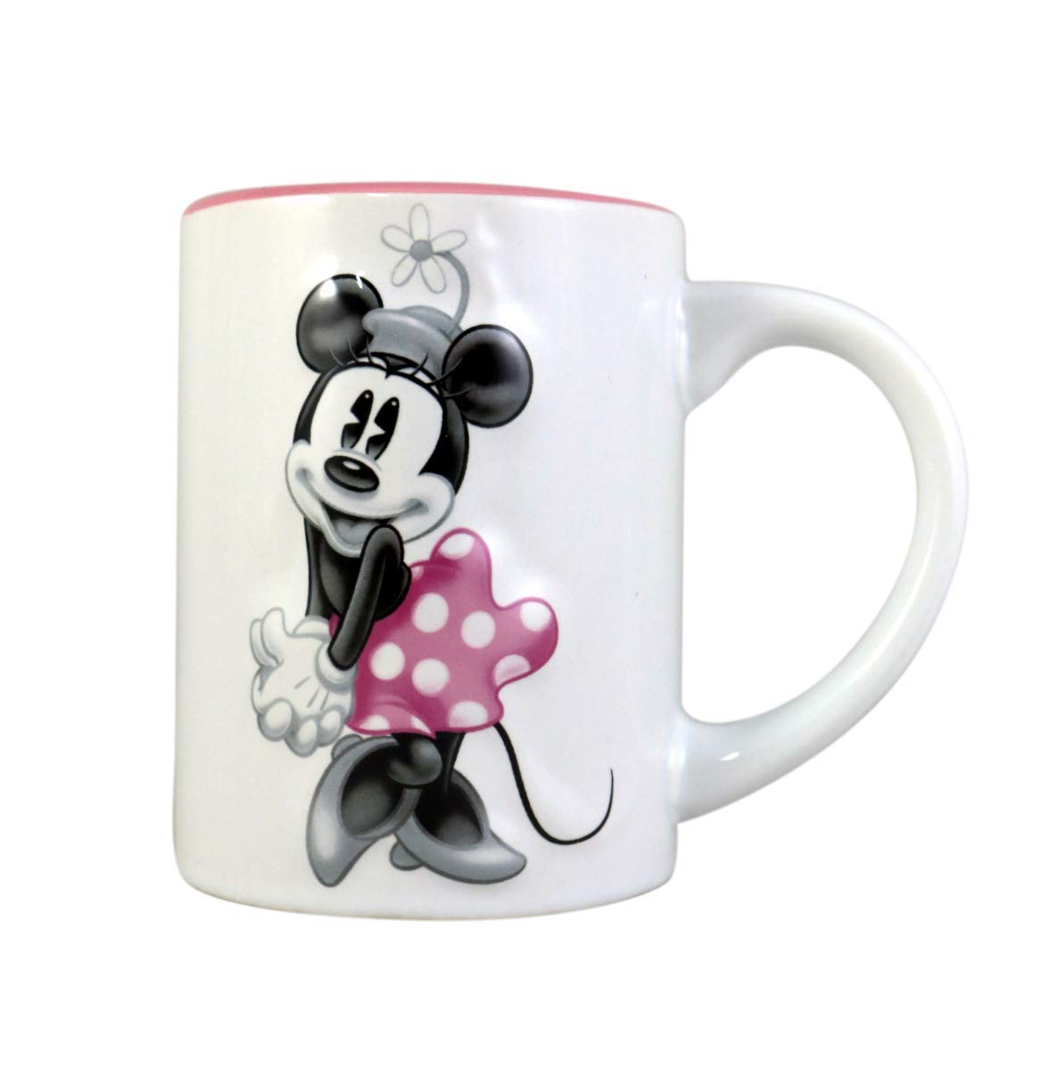 Foto 3 pulgar | Taza De Cerámica Disney Minnie Mouse 3d Tonal Relief 400 Ml - Venta Internacional.