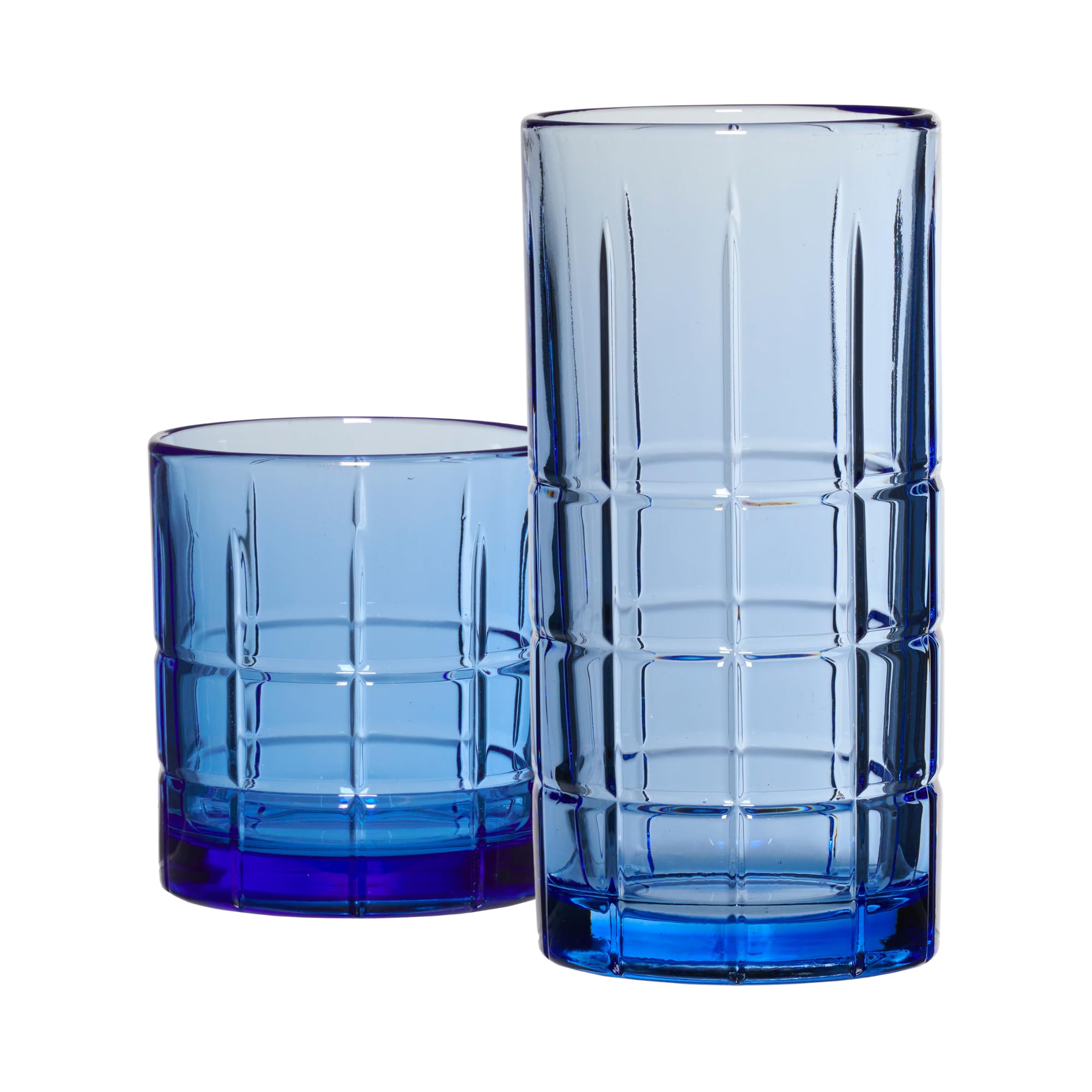 Vasos Para Beber Anchor Hocking Coastal Blue Manchester, 16 Unidades - Venta Internacional.