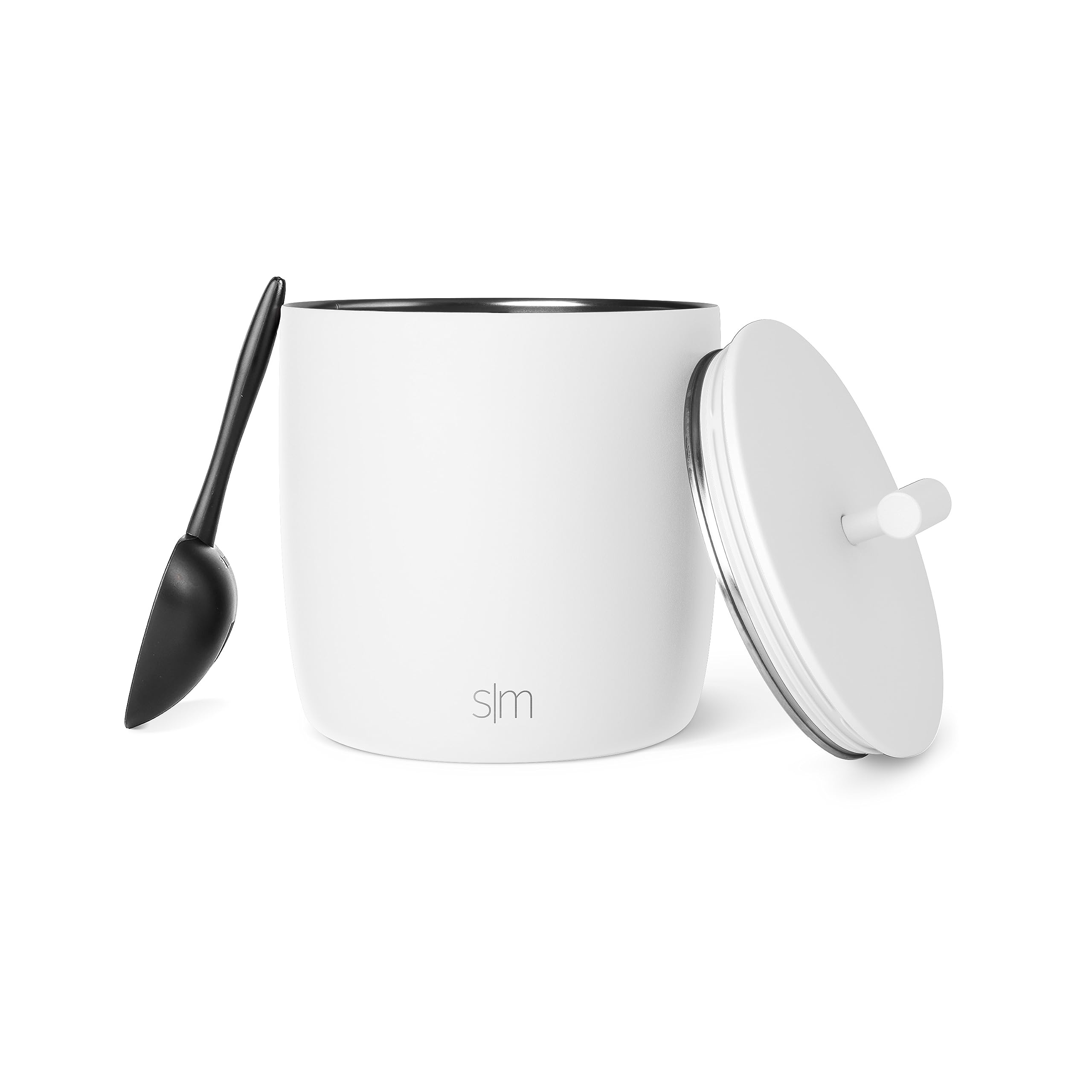 Cubitera Simple, Moderna, Con Aislamiento Al Vacío, 3 Litros, Color Blanco Invierno - Venta Internacional.