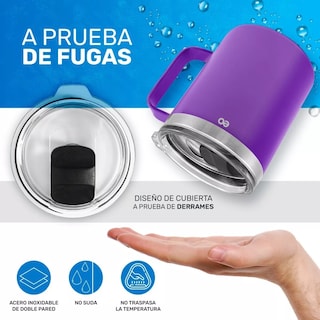 Foto 4 | Taza Para Café - Doble Capa Antiderrame Multifuncional Eo Safe Imports Esi-11434-1 Purpura