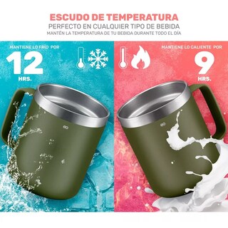 Foto 2 | Taza Para Café - Doble Capa Antiderrame Multifuncional Eo Safe Imports Esi-11438-1 Verde