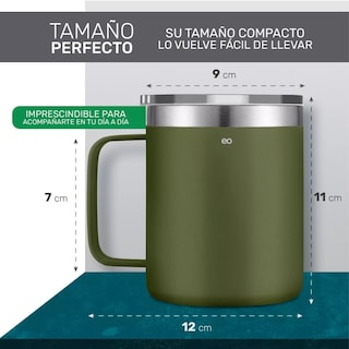 Foto 3 | Taza Para Café - Doble Capa Antiderrame Multifuncional Eo Safe Imports Esi-11438-1 Verde