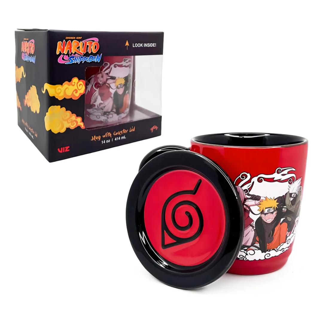 Foto 2 pulgar | Just Funky Naruto Shippuden Taza Rojo con Negro 16 oz