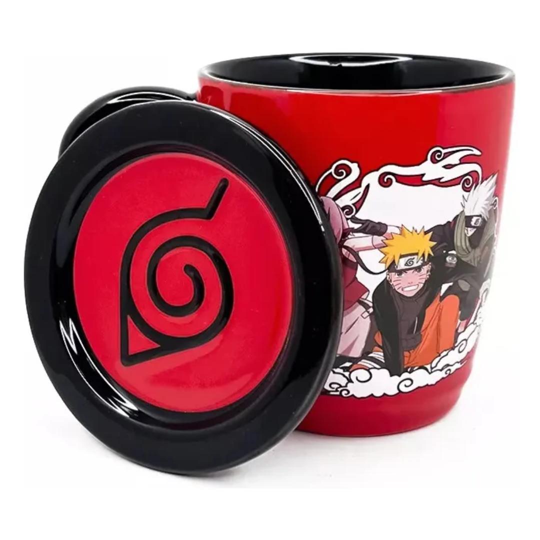 Foto 3 pulgar | Just Funky Naruto Shippuden Taza Rojo con Negro 16 oz