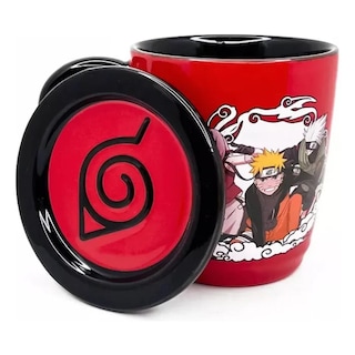 Foto 2 | Just Funky Naruto Shippuden Taza Rojo con Negro 16 oz