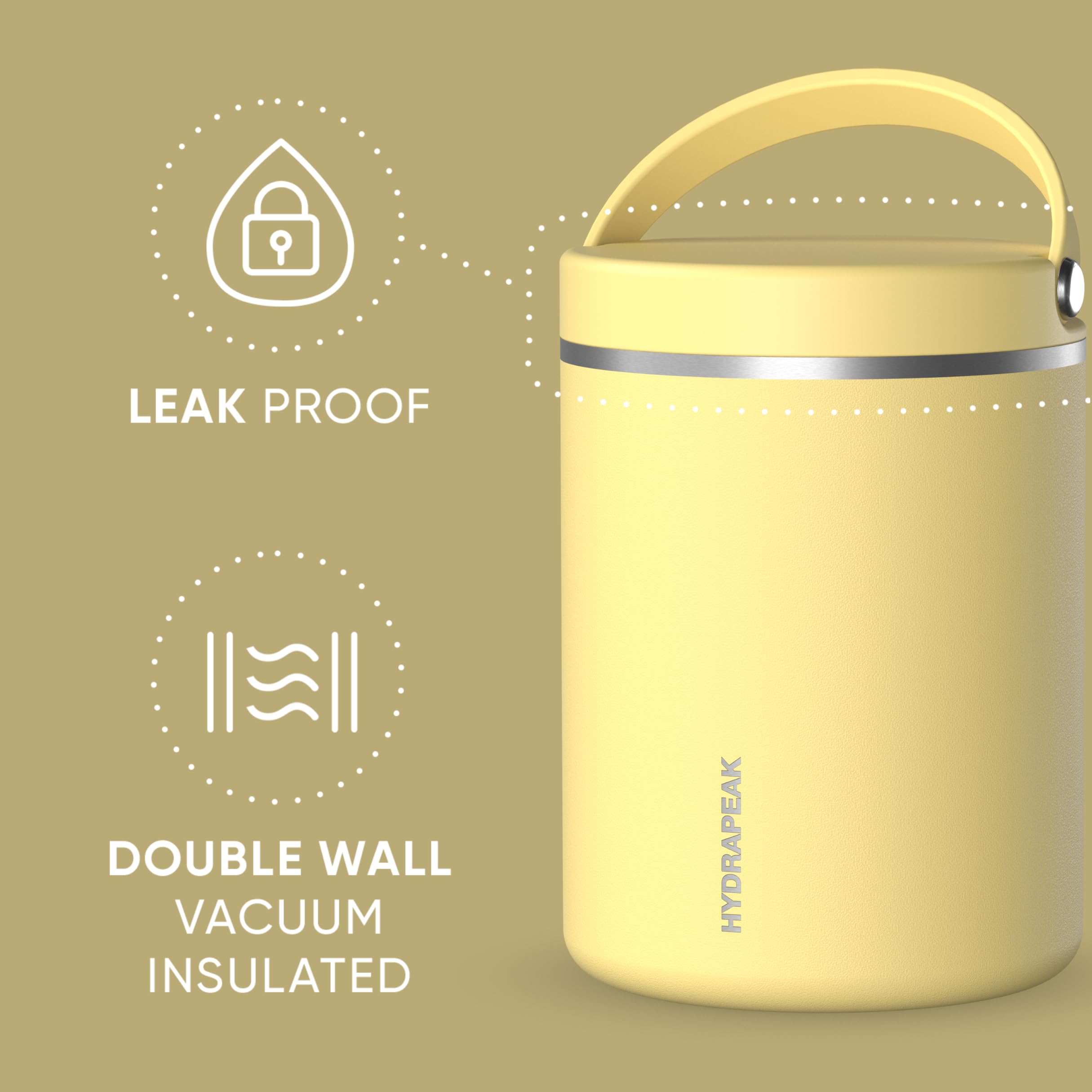 Foto 5 pulgar | Tarro De Comida Hydrapeak De Acero Inoxidable Con Aislamiento Al Vacío, 950 Ml - Venta Internacional.