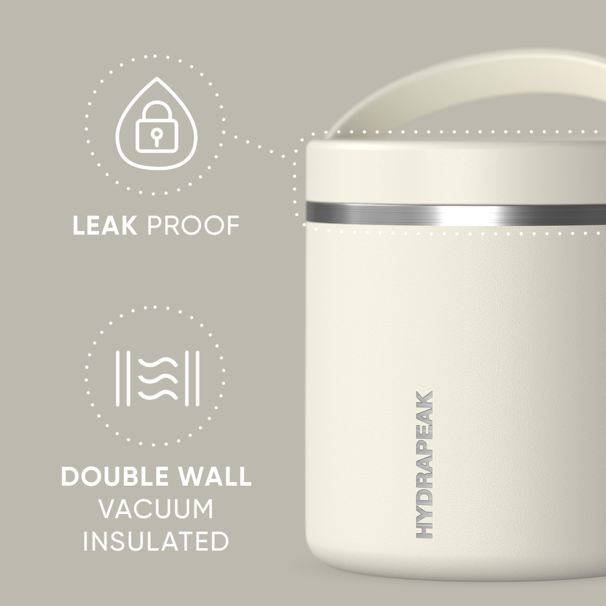 Foto 3 pulgar | Tarro De Comida Hydrapeak De Acero Inoxidable Con Aislamiento Al Vacío De 750 Ml - Venta Internacional.