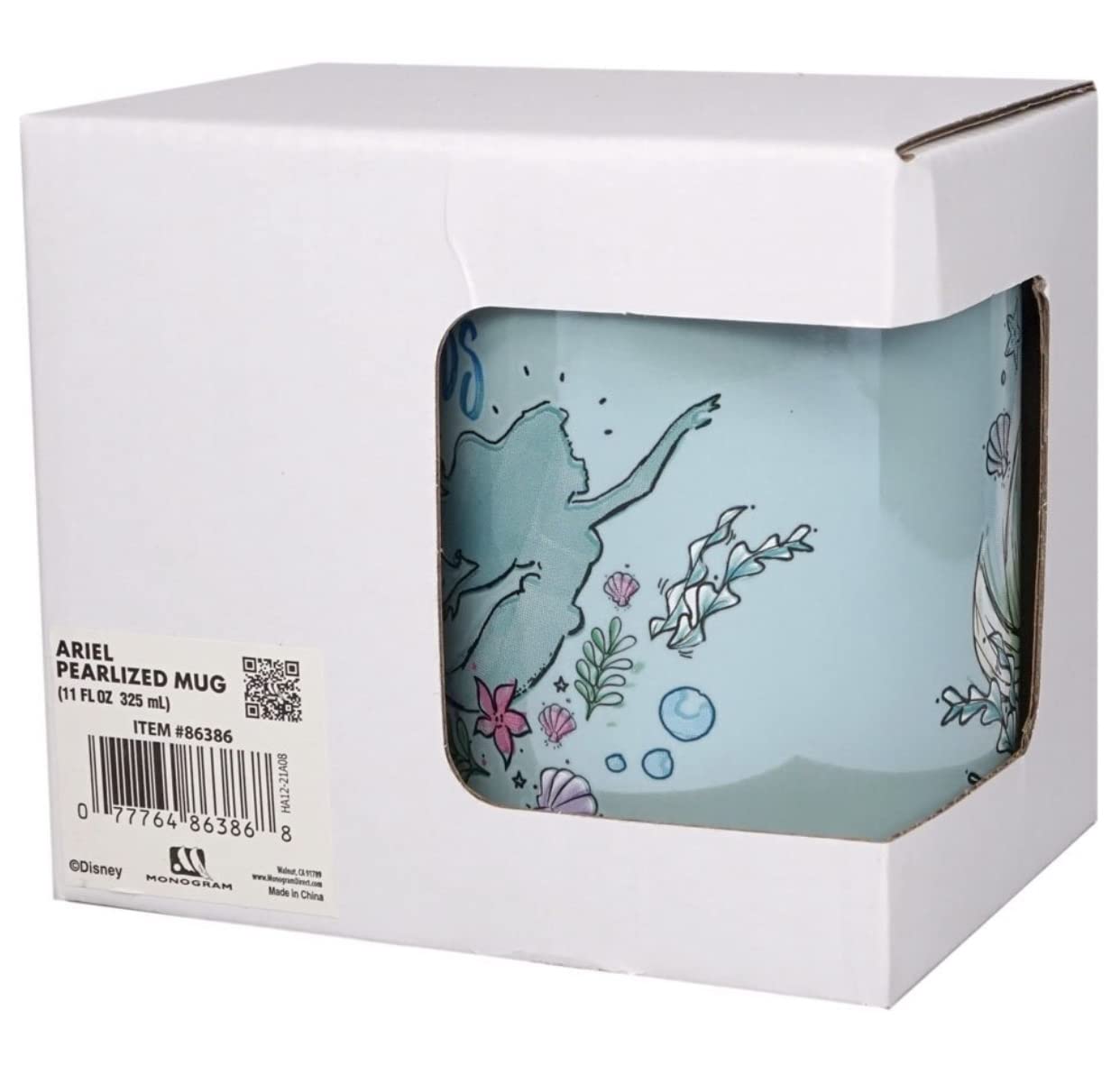 Foto 4 pulgar | Taza Disney Ariel Perlada 325ml - Venta Internacional.