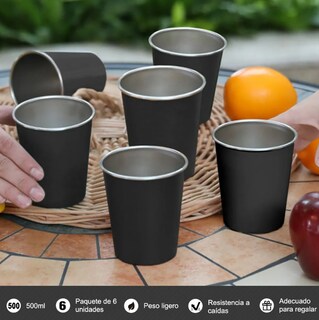 Foto 3 | Vasos Xtellar De Acero Inoxidable Apilable 500ml 6pack