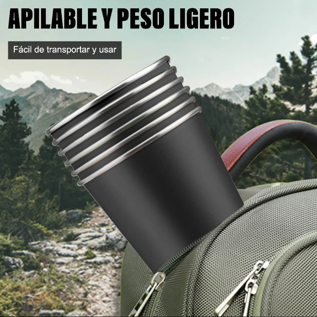Foto 4 | Vasos Xtellar De Acero Inoxidable Apilable 500ml 6pack
