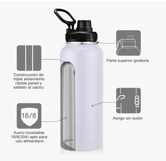 Foto 4 | Termo Xtellar Vaso-botella Acero Inoxidablecon Fría/caliente 40 Oz Modelo Blanco