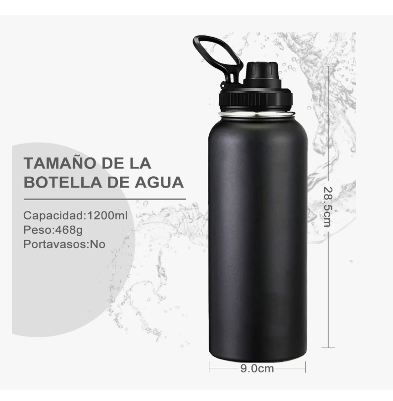 Foto 2 | Termo Xtellar Vaso-botella Acero Inoxidablecon Fría/caliente 40 Oz Modelo Negro