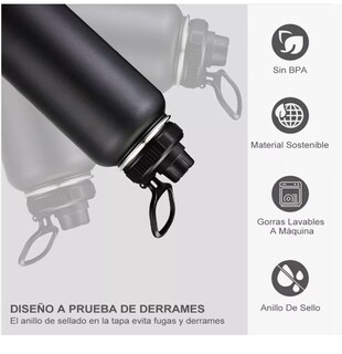 Foto 5 | Termo Xtellar Vaso-botella Acero Inoxidablecon Fría/caliente 40 Oz Modelo Negro