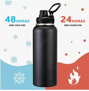 Foto 2 | Termo Xtellar Vaso-botella Acero Inoxidablecon Fría/caliente 40 Oz Modelo Negro