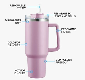 Foto 2 | Vaso Xtellar Térmico De 40oz Acero Inoxidable Modelo Violeta Claro
