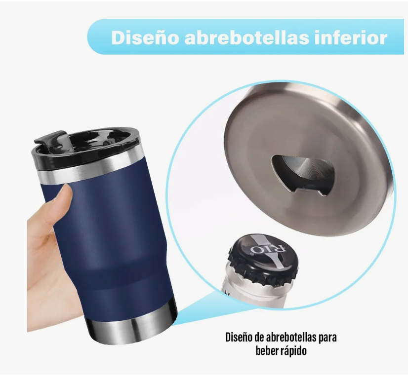 Foto 5 pulgar | Vaso Xtellar Térmico De 14oz Acero Inoxidable Con Popote Y Cepillo  Modelo Azul Oscuro