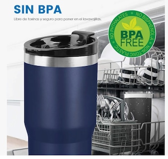 Foto 5 | Vaso Xtellar Térmico De 14oz Acero Inoxidable Con Popote Y Cepillo Modelo Azul Oscuro