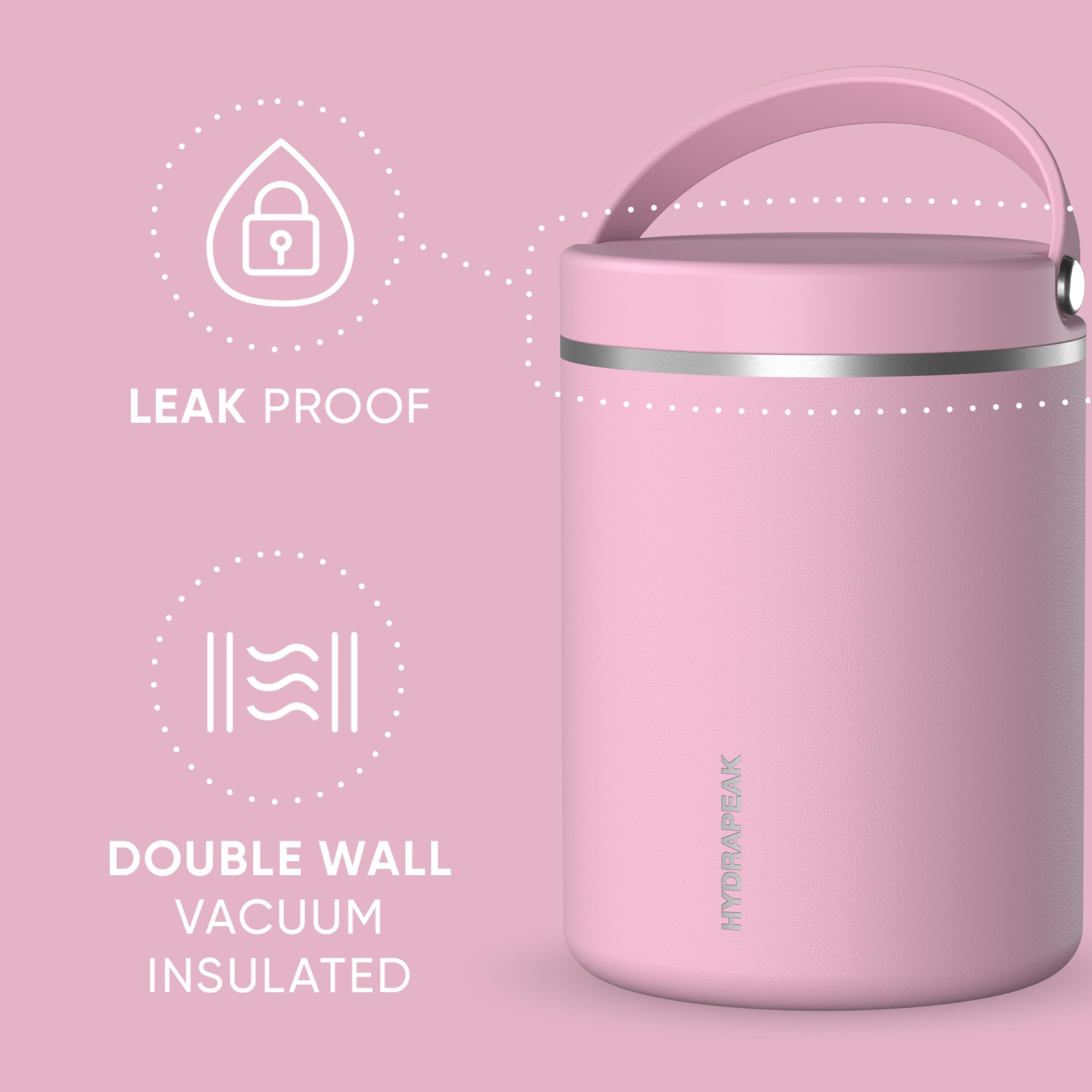 Foto 5 pulgar | Tarro De Comida Hydrapeak De Acero Inoxidable Con Aislamiento Al Vacío, 950 Ml - Venta Internacional.
