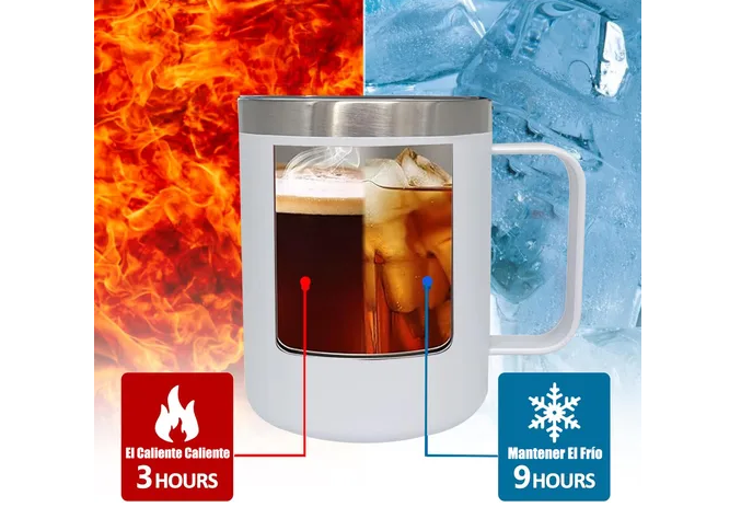 Foto 4 | Xtellar Vaso Térmico Premium De Acero Inoxidable 12 Oz – Innovador Thermos Portátil Para Café