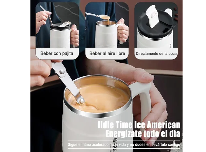 Foto 3 | Xtellar Taza Térmica Premium De Acero Inoxidable, Ideal Para Café 17oz, Incluye Cuchara