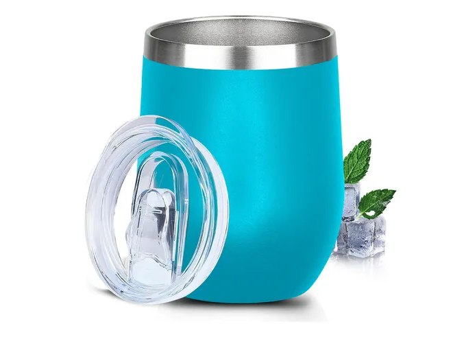 Foto 2 pulgar | Xtellar Vaso Termo Térmico Antiderrame Multifuncional, Estilo Italiano Minimalista De 12oz En Vibrante Azul Sky
