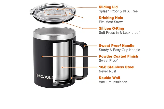 Foto 6 pulgar | Xtellar Vaso Térmico Premium De Acero Inoxidable 12 Oz – Innovador Thermos Portátil Para Café