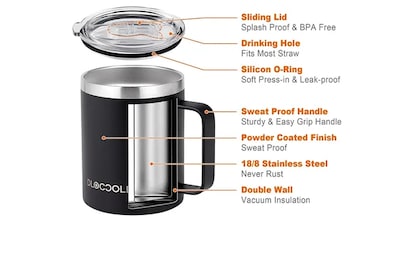 Foto 5 | Xtellar Vaso Térmico Premium De Acero Inoxidable 12 Oz – Innovador Thermos Portátil Para Café