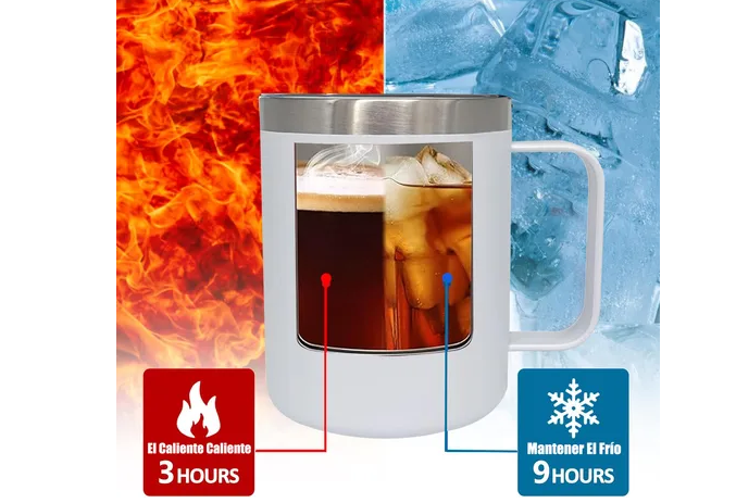 Foto 5 pulgar | Xtellar Vaso Térmico Premium De Acero Inoxidable 12 Oz – Innovador Thermos Portátil Para Café
