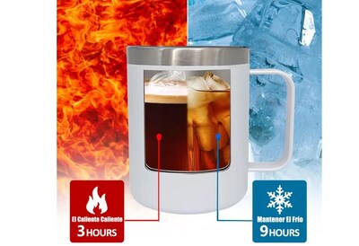 Foto 4 | Xtellar Vaso Térmico Premium De Acero Inoxidable 12 Oz – Innovador Thermos Portátil Para Café