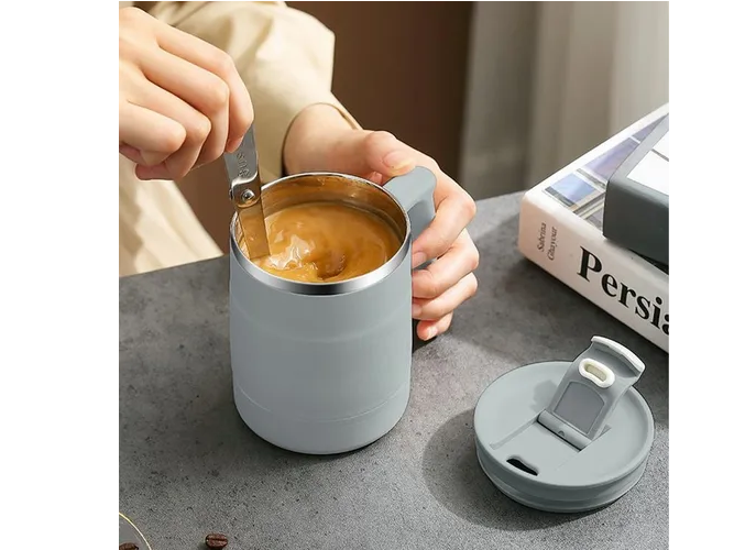 Foto 5 pulgar | Elegante Taza Termo Xtellar De Acero Inoxidable Con Cuchara, Ideal Para Café O Bebidas Frías De 17oz