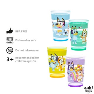 Foto 4 | Set De Vasos Anidados Zak Designs Bluey Para Niños, 430 Ml, Paquete De 4 - Venta Internacional.