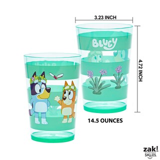 Foto 5 | Set De Vasos Anidados Zak Designs Bluey Para Niños, 430 Ml, Paquete De 4 - Venta Internacional.
