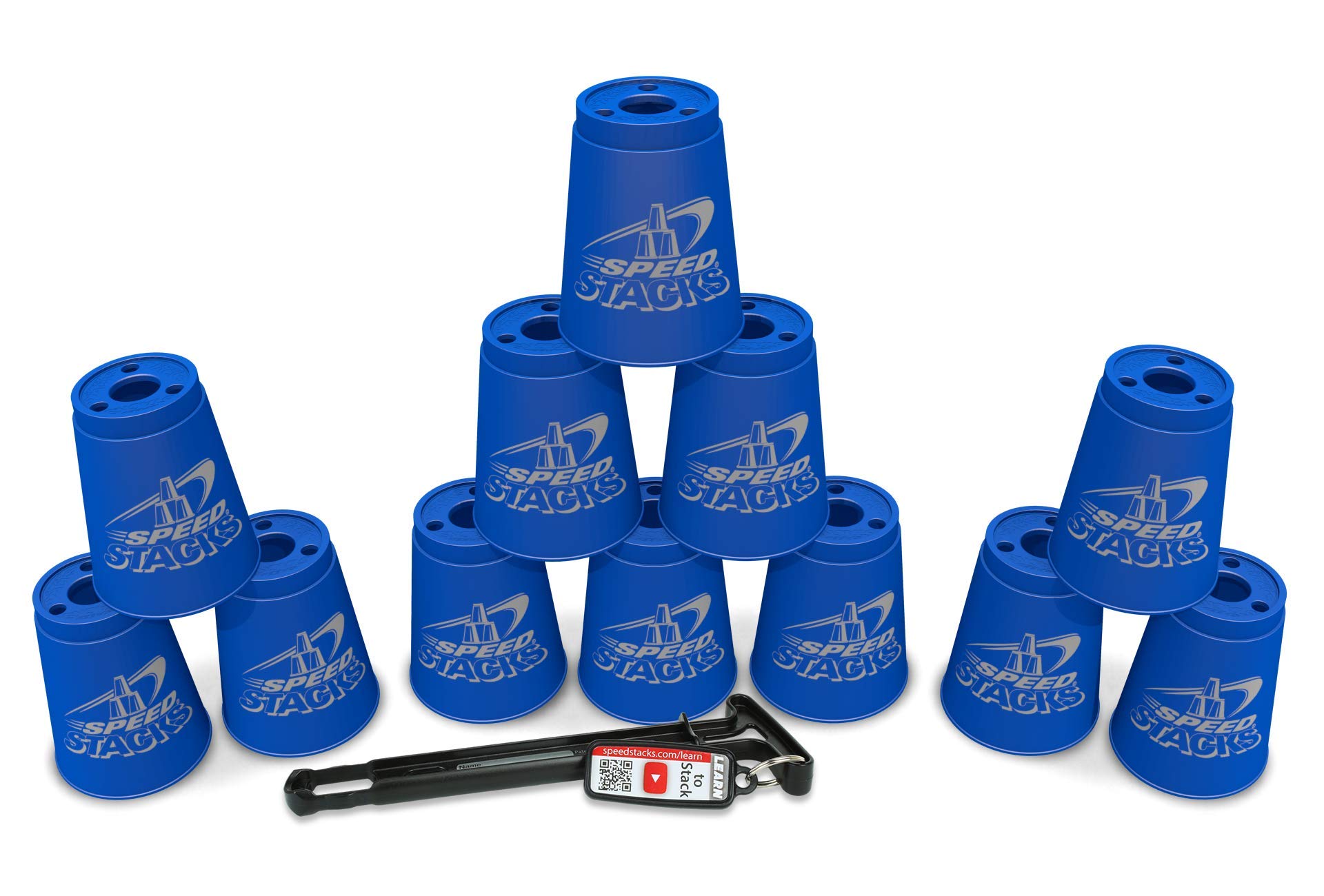 Foto 2 pulgar | Set De Apilamiento Deportivo Speed Stacks Official, Azul, 12 Tazas - Venta Internacional.