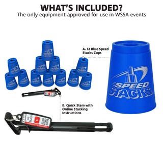 Foto 2 | Set De Apilamiento Deportivo Speed Stacks Official, Azul, 12 Tazas - Venta Internacional.