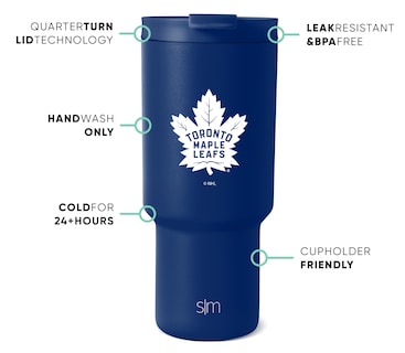 Foto 2 | Vaso Simple Modern Nhl Toronto Maple Leafs De 900 Ml - Venta Internacional.