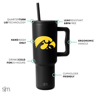Foto 2 | Vaso Simple Modern Con Licencia Oficial Iowa Hawkeyes De 1,2 L - Venta Internacional.