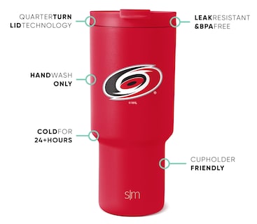 Foto 2 | Vaso Simple Modern Nhl Carolina Hurricanes De 900 Ml - Venta Internacional.
