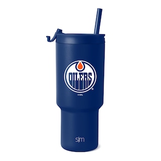 Foto 1 | Vaso Para Aceites Edmonton De La Nhl Simple Modern, 900 Ml, Con Tapa Y Pajita - Venta Internacional.