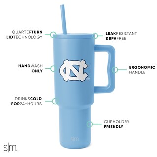 Foto 2 | Vaso Simple Modern Con Licencia Oficial De Carolina Del Norte De 1,2 Litros - Venta Internacional.