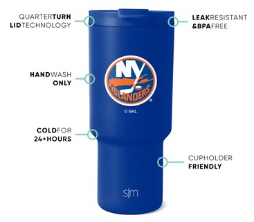 Foto 2 | Vaso Sencillo Y Moderno De La Nhl New York Islanders, 900 Ml - Venta Internacional.