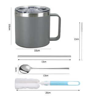 Foto 2 | Taza Térmica 14oz De Acero Inoxidable Eo Safe Imports Esi-19762 Gris