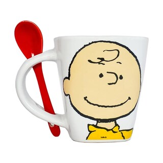 Foto 1 | Taza Para Cafe C/cuchara Snoopy Peanuts Ceramica 440ml Lab.g Blanco