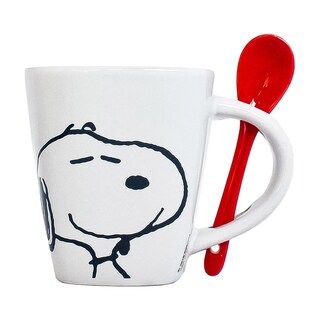 Foto 2 | Taza Para Cafe C/cuchara Snoopy Peanuts Ceramica 440ml Lab.g Blanco