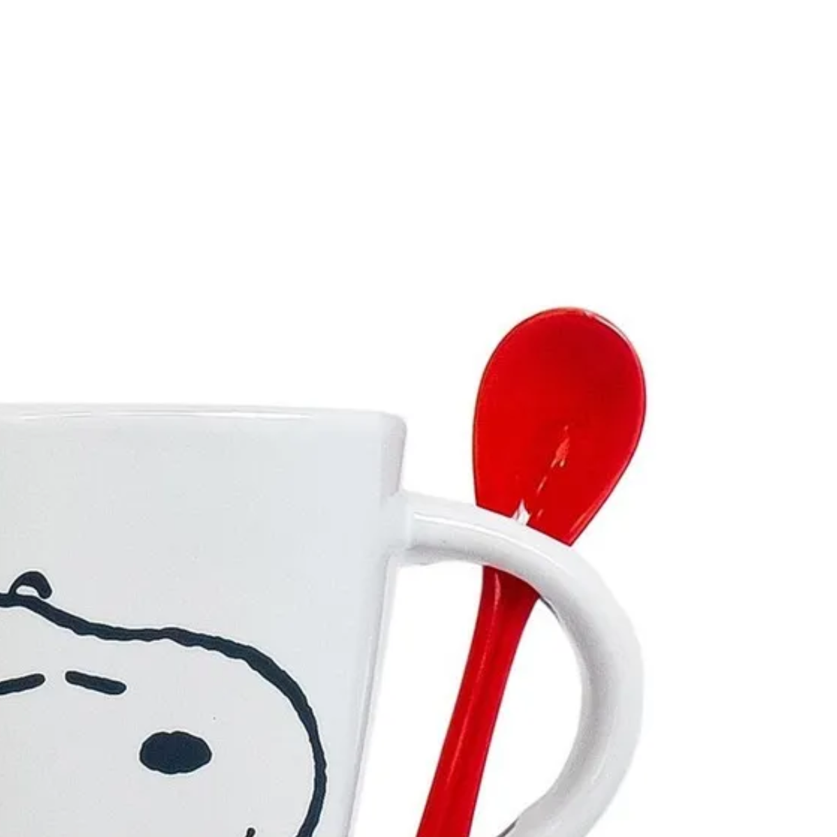 Foto 3 | Taza Para Cafe C/cuchara Snoopy Peanuts Ceramica 440ml Lab.g Blanco