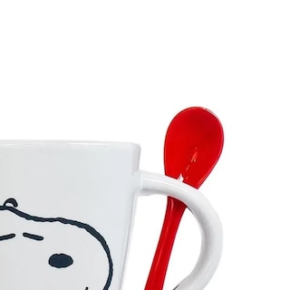 Foto 3 | Taza Para Cafe C/cuchara Snoopy Peanuts Ceramica 440ml Lab.g Blanco