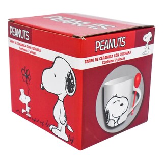 Foto 5 | Taza Para Cafe C/cuchara Snoopy Peanuts Ceramica 440ml Lab.g Blanco