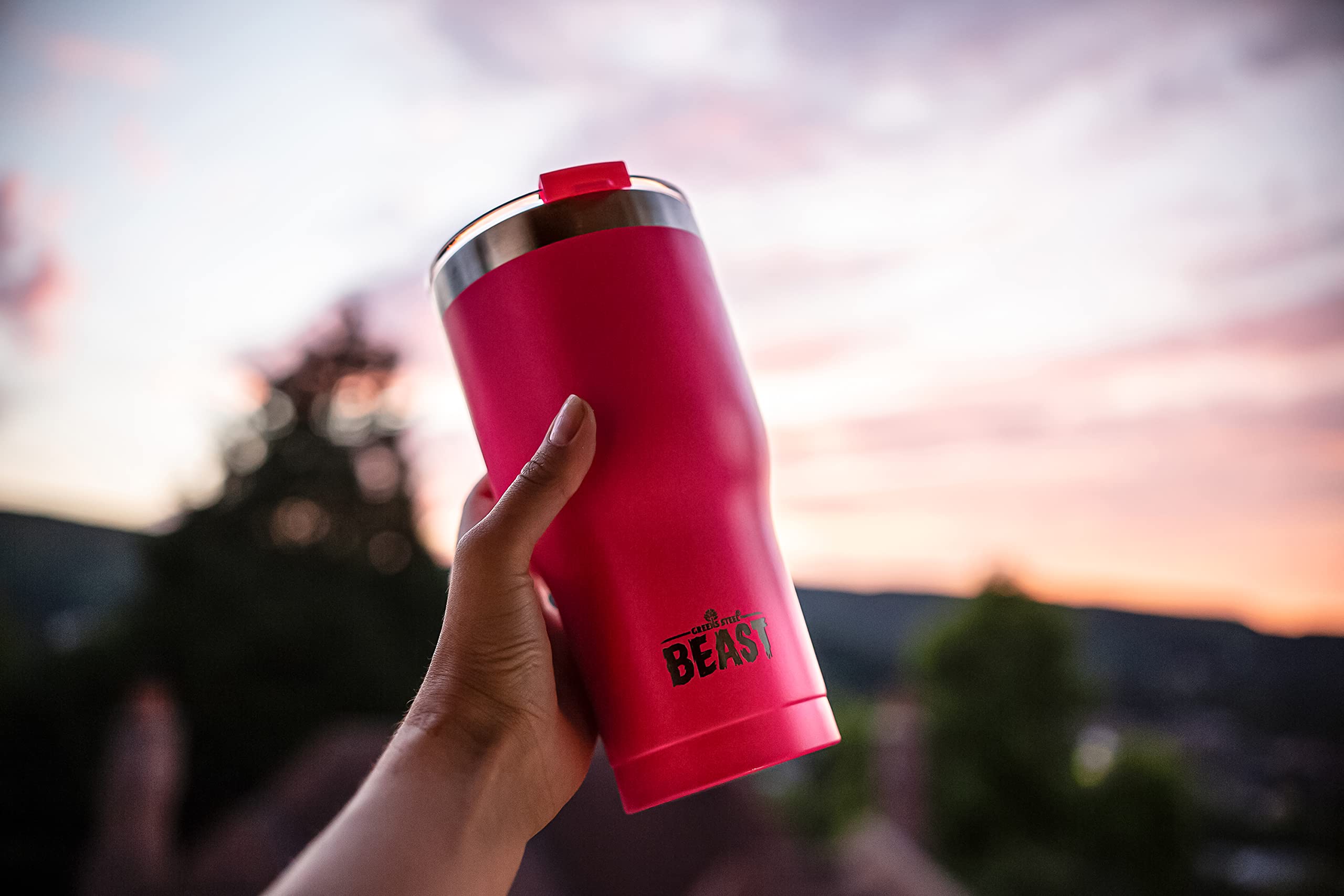 Foto 4 pulgar | Cupcake De Acero Inoxidable Tumbler Greens Steel Beast  900 Ml  Color Rosa - Venta Internacional.