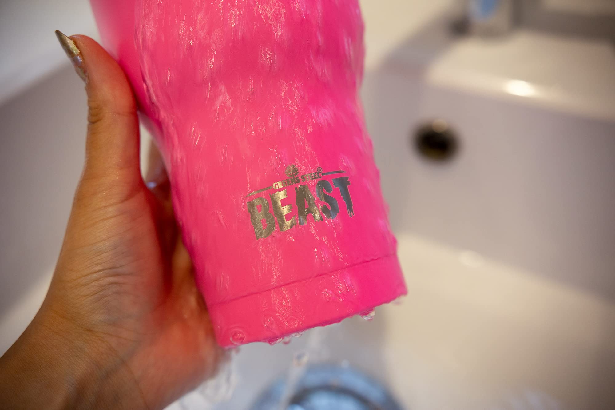 Foto 5 pulgar | Cupcake De Acero Inoxidable Tumbler Greens Steel Beast  900 Ml  Color Rosa - Venta Internacional.