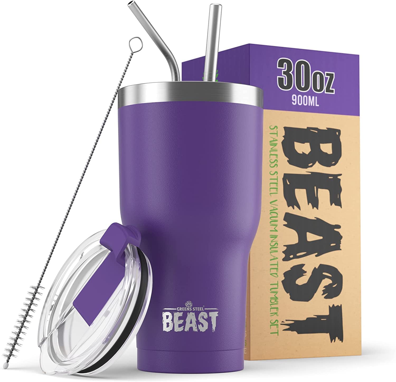 Foto 2 pulgar | Vaso Greens Steel Beast De Acero Inoxidable  900 Ml  Color Morado - Venta Internacional.
