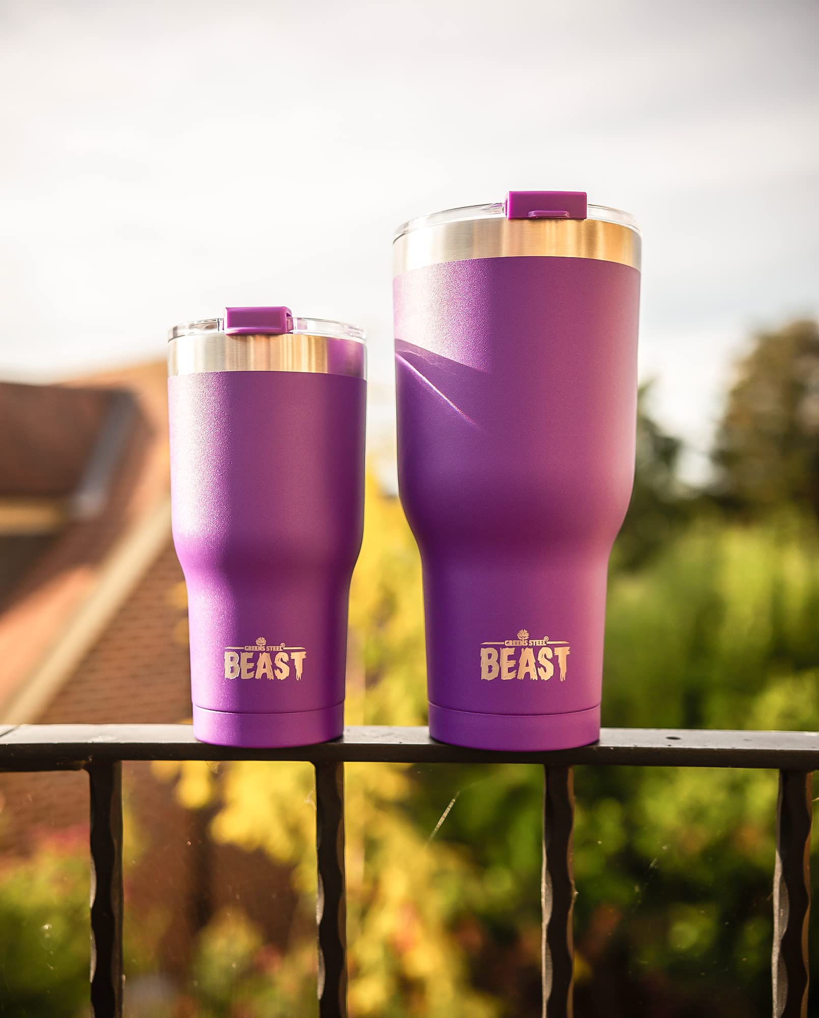 Foto 5 pulgar | Vaso Greens Steel Beast De Acero Inoxidable  900 Ml  Color Morado - Venta Internacional.